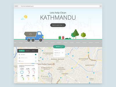 Waste mapping portal dashboard environment landing page map banner waste management waste map
