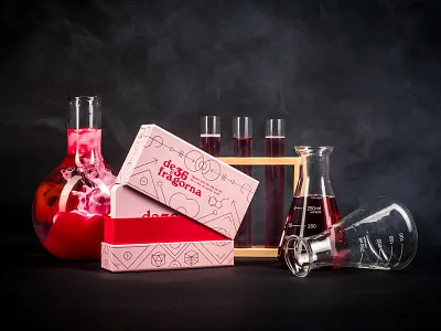 De 36 frågorna alchemy board game ink line art packaging