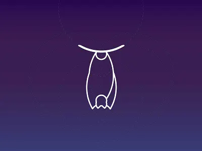 Hanging Bat - Day #8 Design Challenge animal daily logo design challenge icon illustrator logo modern