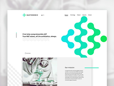 Bacteromic | Landing Page bacter chemical clean header landing page research simple top web website