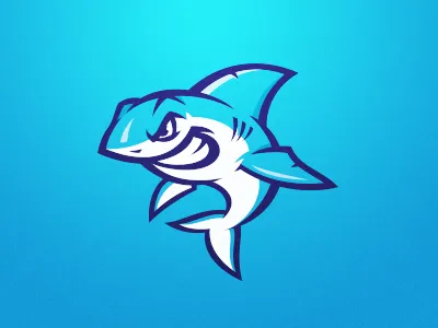 Shark animal fish logo logotype mascot shark sport sports team