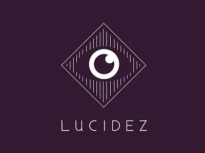 Lucidez logo (lucidity) eye lines logo lucidity psychologist purple