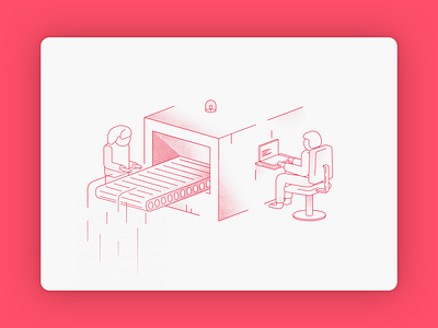 MVP Machine clean design illustration isometric machine minimalist mvp red simple ui