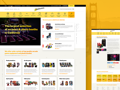 Video Amusement California amusement flat games gradients invelity layout san francisco video webdesign