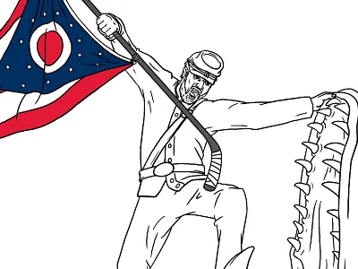 CBJ Opening Night Poster art dragon drawing game of thrones hockey illustration ohio photoshop sport