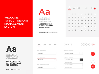 Dashboard - 1 dashboard design font google icons red ux web