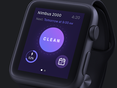 Dobby app for iWatch app apple watch app cleaning assistant dobby interaction design ios iot iwatch long term experience remote control ui ux