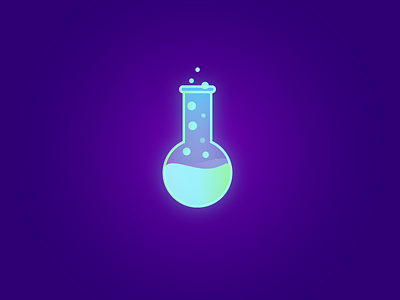 Spooky Beaker Icon app drop shadow flat design gradient icon illustration neon ui