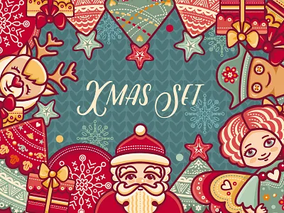 FREE Colourful Christmas Set christmas christmas design christmas graphics free christmas graphics