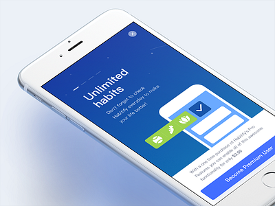 Habitify 3.0 blue done food green habit meditate phone premium ui ux