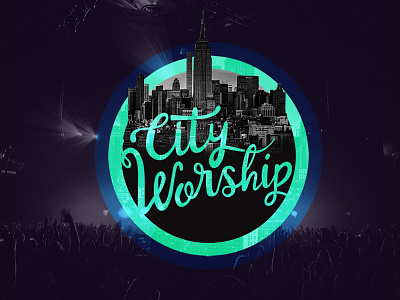 City Worship. Logo design design event icon logo typography worship