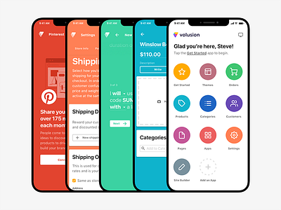 Volusion + iPhone X apple dashboard ios ios 11 iphone iphone x iphonex mobile ui volusion