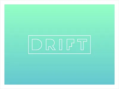Drift branding gradient logo type