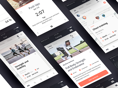 Fitness App - Room of Fitness fitness app ios sketch social fitness app ui ux