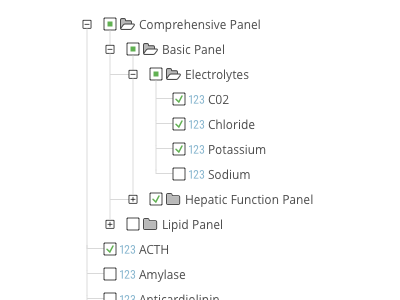 TreeView Selector with data types checkbox data data type hierarchy icons indeterminate checkbox tree