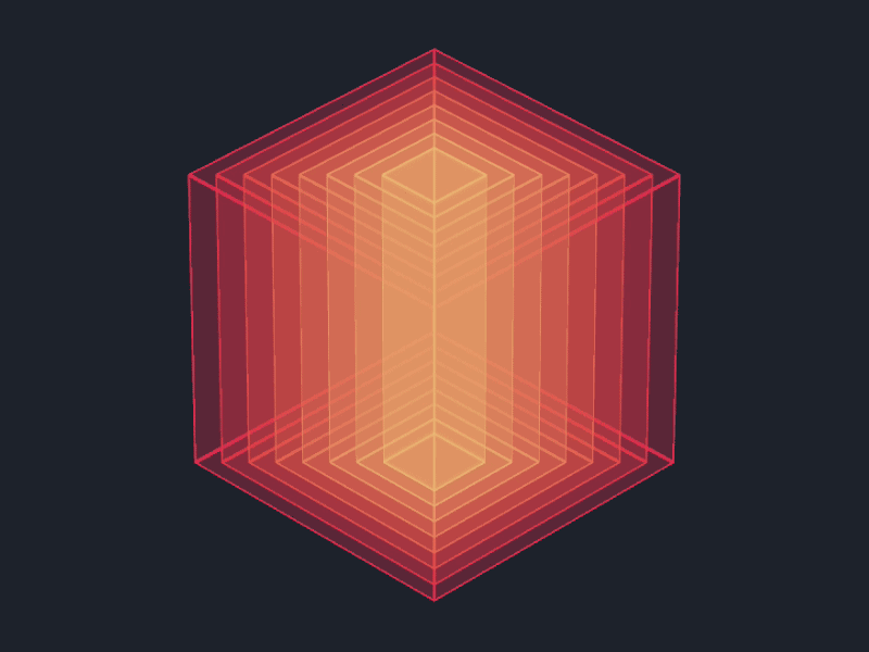 🔲 H Y P E R H E D R O N 🔲 3d animation cube gsap javascript three.js web