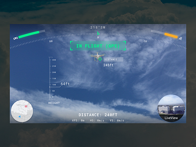 DJI Smart Glasses UI Exploration ar dji drone glasses interface mavic phantom ui wearable