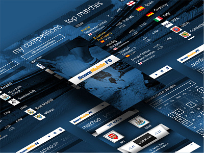 The Score FC App for Windows Phone app football soccer ui ux windows phone