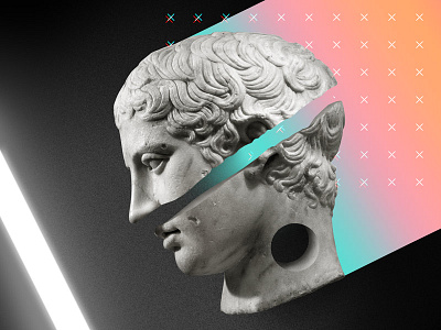 Wave 4 aesthetic design marble vapor wave vaporwave