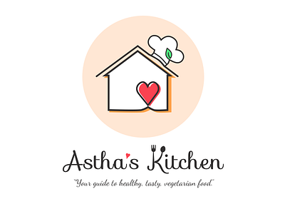 Food Blog blog design food food blog heart house illustration logo vegetarian