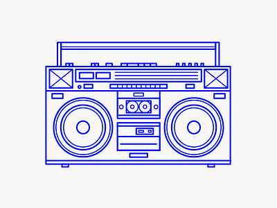 Boombox boombox illustration line music stereo