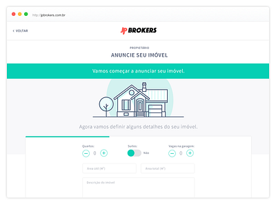 JP Brokers - Anuncie anuncie design forms formulario imovel imóvel interface real estate sketch ui