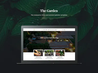 The Garden - A Store, Service and Plant Shop clean garden minimal plant renovation service shop uxui webdesign