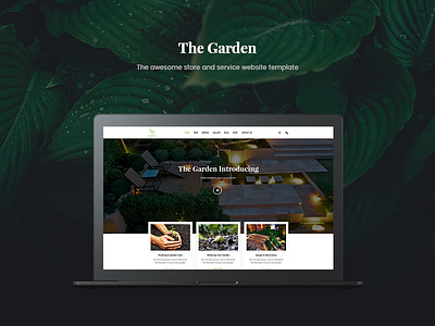The Garden - A Store, Service and Plant Shop clean garden minimal plant renovation service shop uxui webdesign