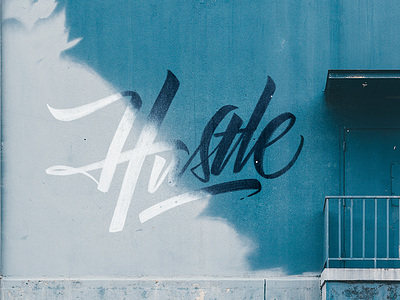 Hustle calligraphy hustle lettering street type