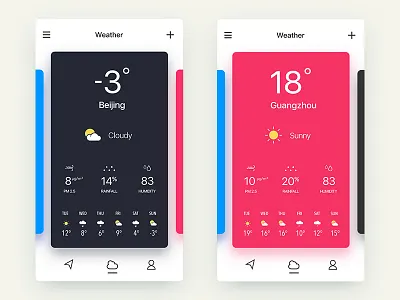 Weather app clean ui weather