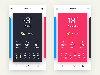 Weather app clean ui weather