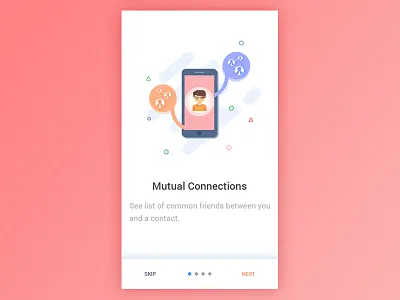 Mutual Connections connections design mobile mutual popup