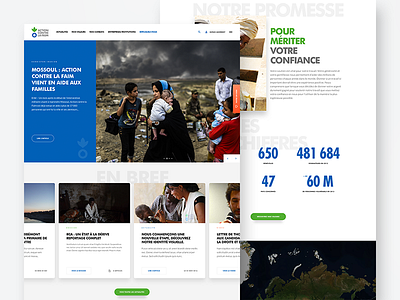 Action Contre la Faim Homepage action contre la faim homepage human right landing page news ong ui ux webdesign