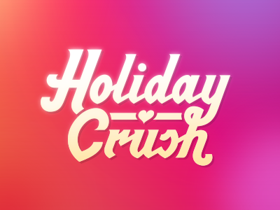 Holiday Crush bright chrome holiday love modern party script typography