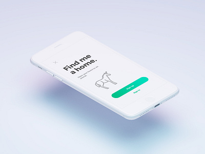 Find me a home app awarded design mobile mockup pets phone published signin ui ux volunteer