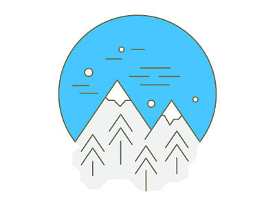 Wunderlust adventure hiking illustration pictogram