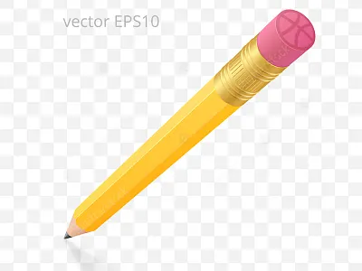 pppencil 3d education golden graphite office pencil perceptive presentation realistic stationary vector yellow