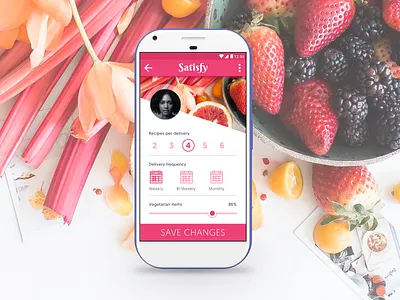 Daily Ui Challenge 007 - Settings bright controls daily ui daily ui challenge flat food slider ui