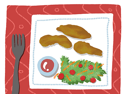 Spicy Lime Chicken Wings art chicken chicken wings drawing food hot sauce illustration lunch painting plate salad sketch