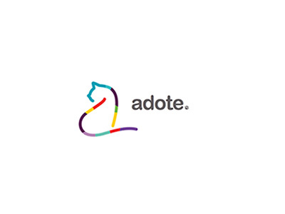 Adote logotype a adopt brand design branding cat logo logotype