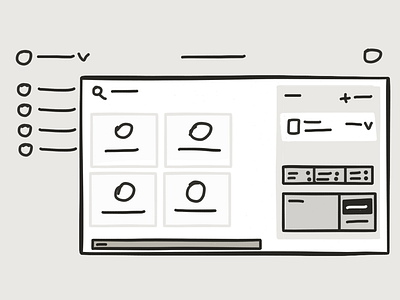 Sketching a POS in Paper by Fiftythree clean dashboard drawing minimal mock up paper pencil point of sale pos sketch wireframe