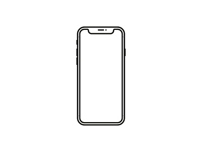 X apple icon illustration iphone iphone x vector