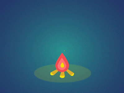 Fire bonfire camp fire flame music night note sparkle