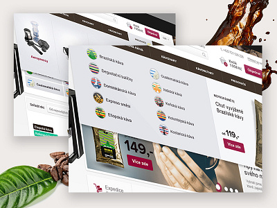 Delicado - Coffee shop cafe coffee drink ecommerce eshop menu shop web webdesign white