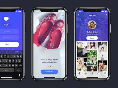 Verb UI Kit for iPhone X iOS11 apple design free ios11 iphonex login profile sketch ui ux