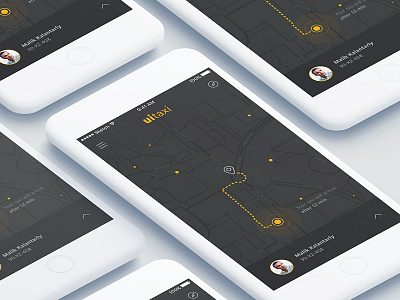 Daily UI | 020 — Location Tracker app daily dark location map taxi tracker uber ui