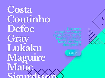 ScoutLab Data-driven web app - teaser burnley chelsea data e commerce everton experimental football liverpool sport web app