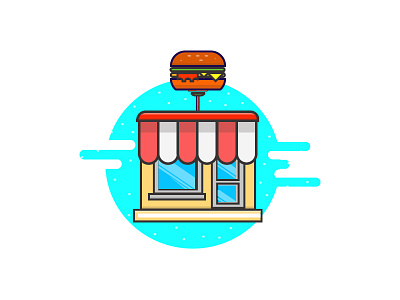 Burger Shop burger daily illustration food shop