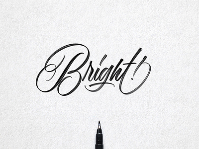 Bright brush script brushpen calligraphy custom type flourish hand lettering lettering script type typography