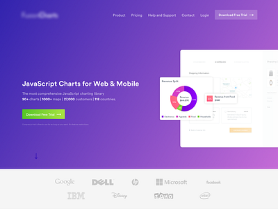 Website Home Page charts gradient graphs homepage lander userexperience userinterface website